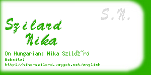 szilard nika business card